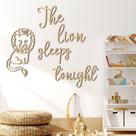Conjunto de madeira Kigley Lion Sleeps Tonight para decoração de parede de berçário