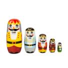 Conjunto de madeira Nutcracker Soldier Russian Nesting Dolls de 5 camadas