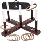Conjunto de madeira portátil CircleCraft Rustic Ring Toss Game