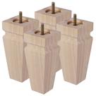 Conjunto de madeira quadrada Texphw Furniture Legs de 4 a 15 cm de carvalho natural