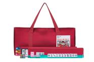 Conjunto de Mahjong americano HNDTEK Red Burgundy com 166 peças