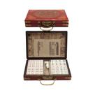 Conjunto De Mahjong Chinês Portátil Com 144 Peças E Caixa, Jogo De Mahjong Em Placa De Fibra Para