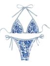 Conjunto de maiô feminino com estampa floral biquíni BYFINECANY