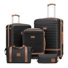 Conjunto de Malas Coolife 5 Peças com Cadeado TSA e Rodas Spinner
