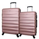 Conjunto de Malas de Viagem em Abs Yins 21089 Cadeado Integrado Rodas 360º 2pcs P/m Rosê
