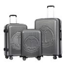 Conjunto De Malas Rígidas Spinner Cinza 3 Peças Ocean Biggdesign