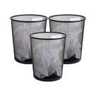 Conjunto de malha Trash Can Mind Reader 3 50L Black Metal Office Conjunto de malha Trash Can Mind Reader 3 50L Black Metal Office