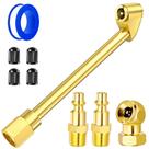 Conjunto de Mandril Pneumático LUMITECO 1/4" FNPT - Alta Resistência