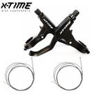 Conjunto de Manete Bike Mtb Freio V-Brake e a Disco Mecânico Alumínio X-Time Conjunto de Manete Bike Mtb Freio V-Brake e a Disco Mecânico Alumínio X-Time