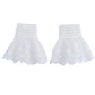 Conjunto de mangas e luvas para mulheres em malha de renda branca Conjunto de mangas e luvas para mulheres em malha de renda branca