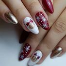 Conjunto de manicure BJR Christmas Snowflake Bow Headband Nail Art
