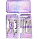 Conjunto de Manicure e Pedicure ZIZZON com Estojo Roxo