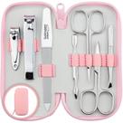 Conjunto de manicure MarquS Solingen Germany, 7 peças com estojo de couro