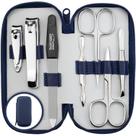 Conjunto de manicure MarquS Solingen Germany, 7 peças com estojo de couro