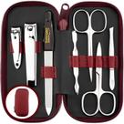 Conjunto de manicure MarquS Solingen Germany, 7 peças com estojo de couro