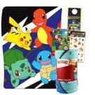 Conjunto de Mantas Nintendo Pokémon Fleece 45x60cm - Com Adesivos