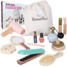 Conjunto de maquiagem e salão de beleza Montessori Mama Wooden Pretend Play