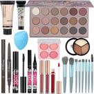 Conjunto de maquiagem MONRUEVT All in One com paleta de sombras de 18 cores Conjunto de maquiagem MONRUEVT All in One com paleta de sombras de 18 cores