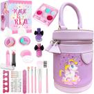Conjunto de maquiagem para meninas simulado não tóxico com estilo princesa B