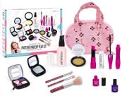 Conjunto de maquiagem Portable Fantasy com bolsa de cosméticos para crianças e adultos