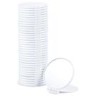 Conjunto de maquiagem redondo Compact Mirror Qislee de 36 plásticos brancos