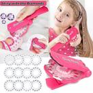 Conjunto de máquina de grampear Hair Sparkle com 180 gemas adesivas rosa