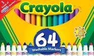 Conjunto de Marcadores Crayola Laváveis - 48 Cores Broad Line + 8 Gel + 8 Window