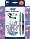 Conjunto de marcadores de canetas de tinta gel Crayola 14 canetas foscas e brilhantes