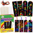 Conjunto de marcadores de papel DIY Art Craft ZMLM Scratch para crianças 36 unidades