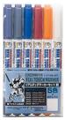 Conjunto de marcadores GSI Creos Gundam Marker Real Touch Set 1 (6)
