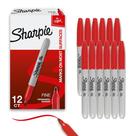 Conjunto de marcadores permanentes Sharpie Fine Tip Red 12 unidades