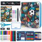 Conjunto de marcadores YOYTOO com estojo de lápis Glitter Soccer Kids 4-12