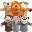 Conjunto de marionetes de mão JOYIN, 6 unidades para crianças com boca ativa, animal Conjunto de marionetes de mão JOYIN, 6 unidades para crianças com boca ativa, animal