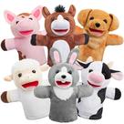 Conjunto de marionetes de mão JOYIN, 6 unidades para crianças com boca ativa, animal