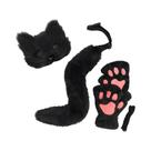 Conjunto De Máscara E Cauda De Gato Peludo Para Festa De Halloween, Fantasia, Aniversário, Festival