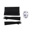Conjunto De Máscara E Luvas Para Cosplay No Face, Capa Preta, Anime Spirited Away, Halloween,