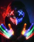 Conjunto de máscaras de Halloween e luvas de esqueleto STONCH com luzes LED