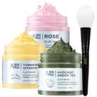 Conjunto de máscaras faciais ANAI RUI Cúrcuma, Vitamina C, Rosa, Abacate Conjunto de máscaras faciais ANAI RUI Cúrcuma, Vitamina C, Rosa, Abacate