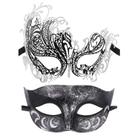 Conjunto de máscaras Masquerade Coddsmz Metal & Plastic para casal