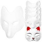 Conjunto de máscaras Toddmomy Fox and Cat Masquerade Party Blank White Conjunto de máscaras Toddmomy Fox and Cat Masquerade Party Blank White