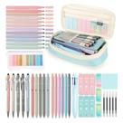 Conjunto de Material Escolar GUGUKUKU 56 Peças com Estojo Azul Conjunto de Material Escolar GUGUKUKU 56 Peças com Estojo Azul