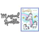 Conjunto de matrizes de corte DzIxY Magical Sparkle para artesanato em papel