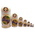 Conjunto de Matryoshka de madeira Russian Nesting Dolls de 7 camadas