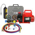Conjunto de medidores de coletor PB Motor Tech 4.5 CFM com bomba de vácuo