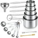 Conjunto de Medidores de Colheres e Copos THLHKD 13 Peças em Aço Inoxidável Conjunto de Medidores de Colheres e Copos THLHKD 13 Peças em Aço Inoxidável