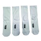 Conjunto de Meias 4 Pares Cano Médio Branco 34 ao 38 - Basic+