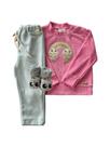conjunto de menina em plusch Arco-Iris