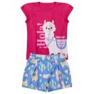 Conjunto De Menina Roupa Infantil Verão 1 a6 Anos Kit Shorts