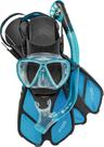 Conjunto de mergulho Cressi Bonete Pro Dry Translucent Aquamarine S/M