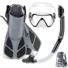 Conjunto de mergulho ZEEPORTE Mask Fin Snorkel com equipamento para adultos e bolsas